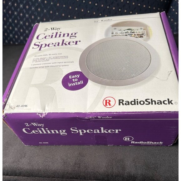 RadioShack 2-Way 5.25” Ceiling Speaker In-Wall/In-Ceiling Audio Easy Install NEW - Picture 6 of 11